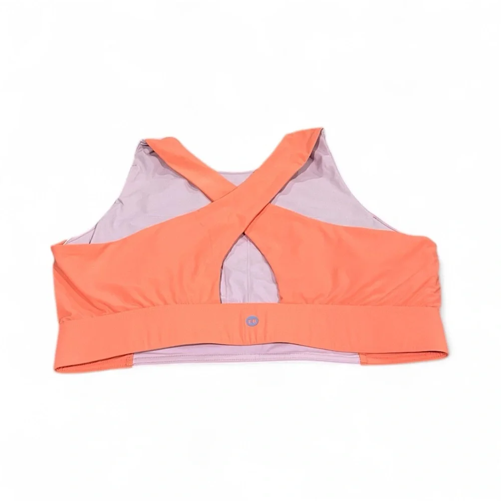 Two Pieces Of Eddie Bauer Lilac and Peach Sports Bra and shorts